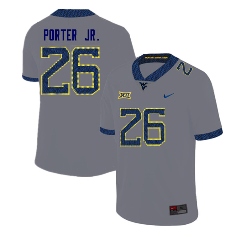 NCAA Men's Daryl Porter Jr. West Virginia Mountaineers Gray #26 Nike Stitched Football College Authentic Jersey ME23E67UN